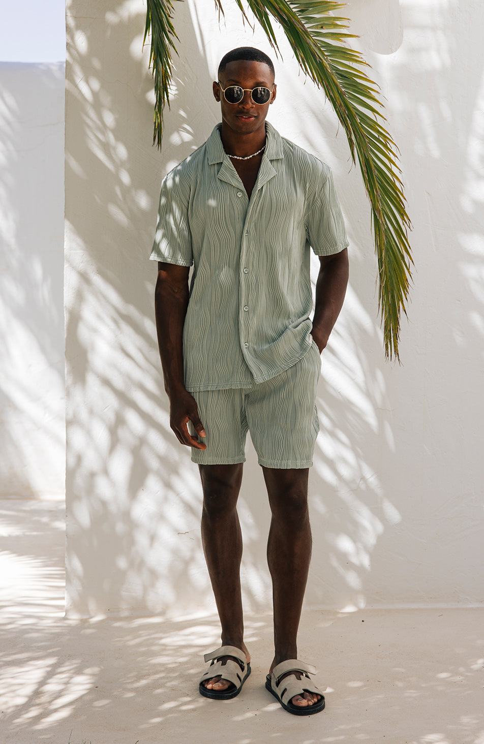 Wave Shorts in Sage