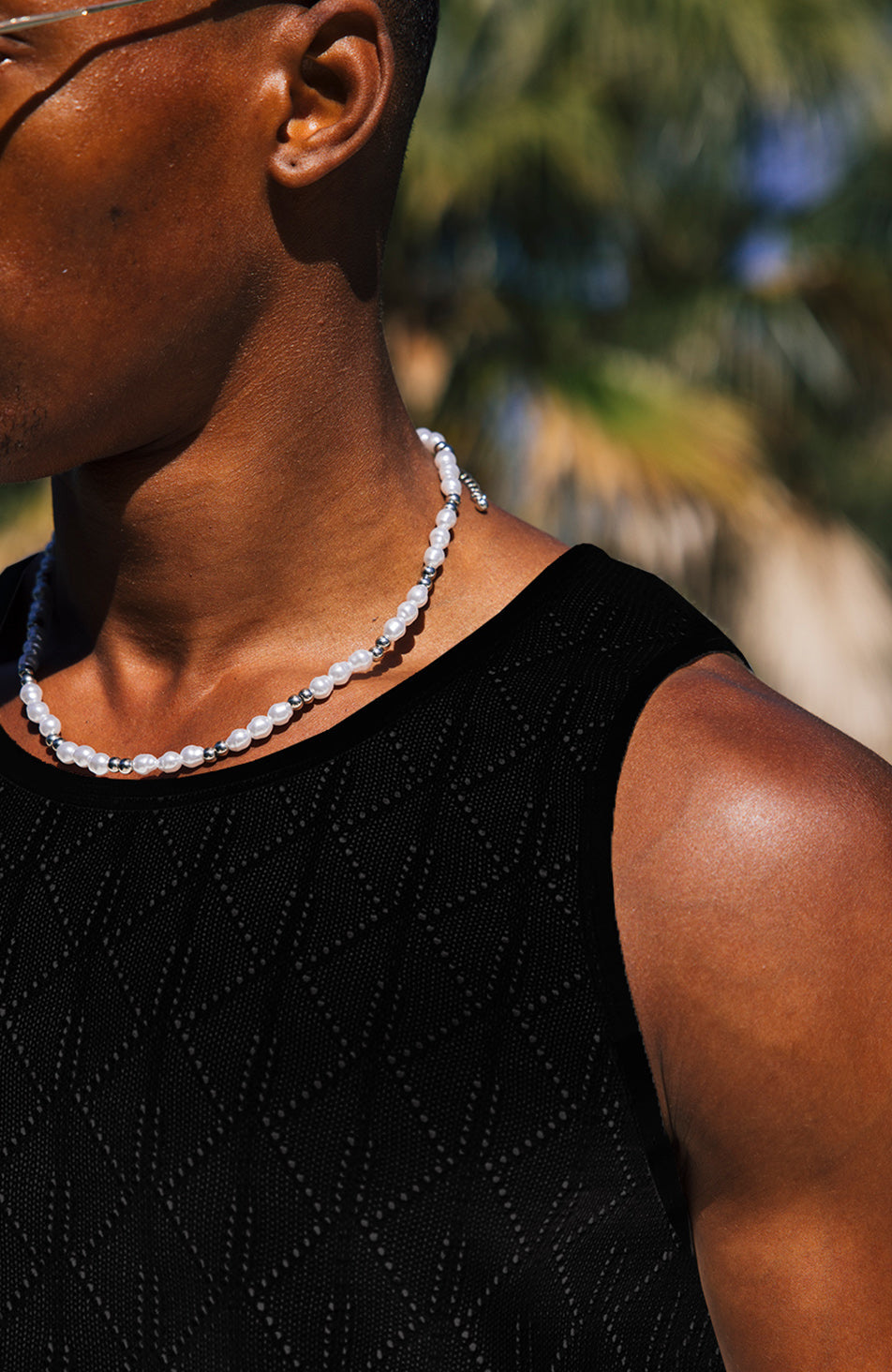 Zamas Pointelle Vest in Black