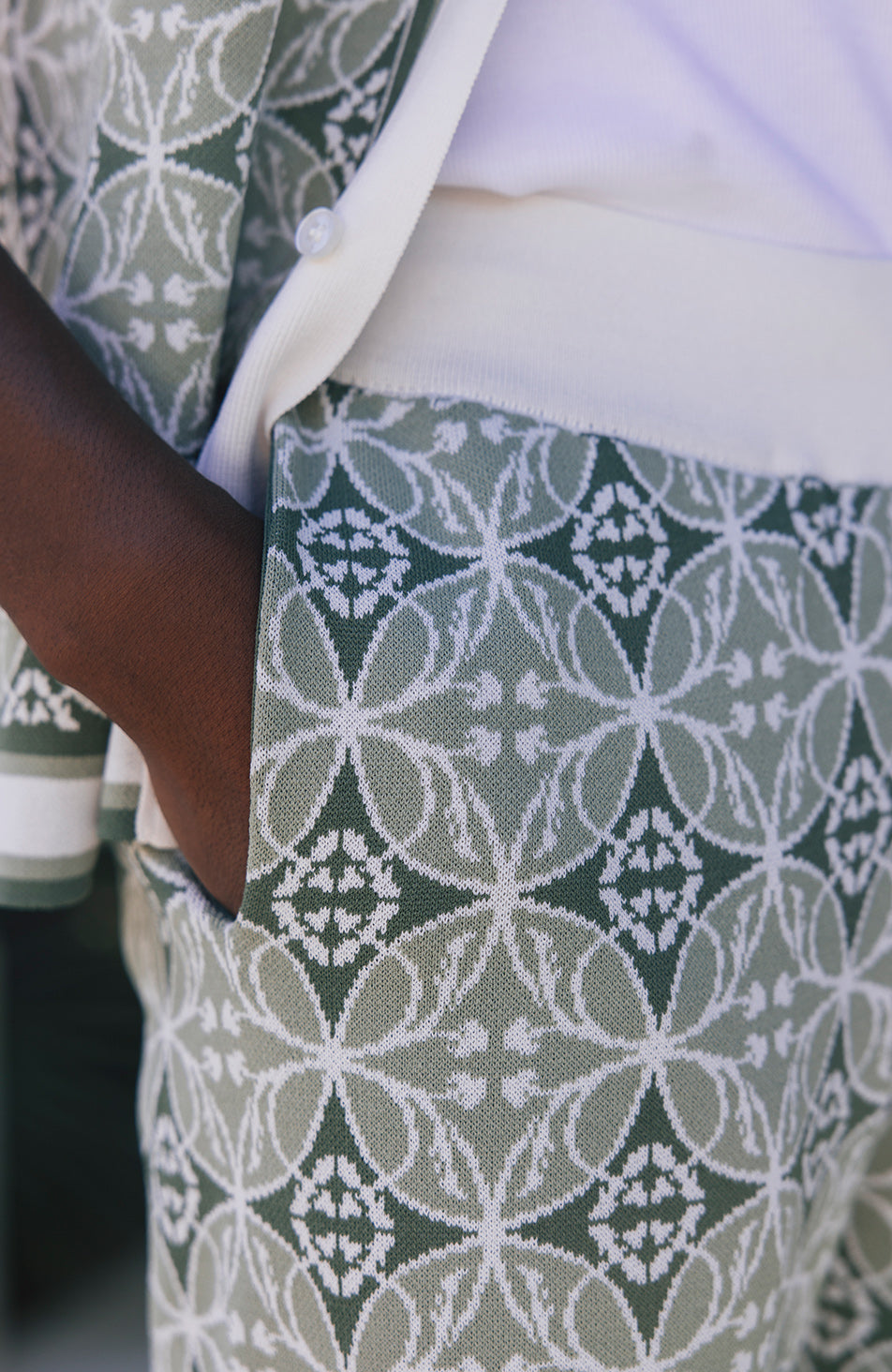 Cabo Knit Shorts in Green