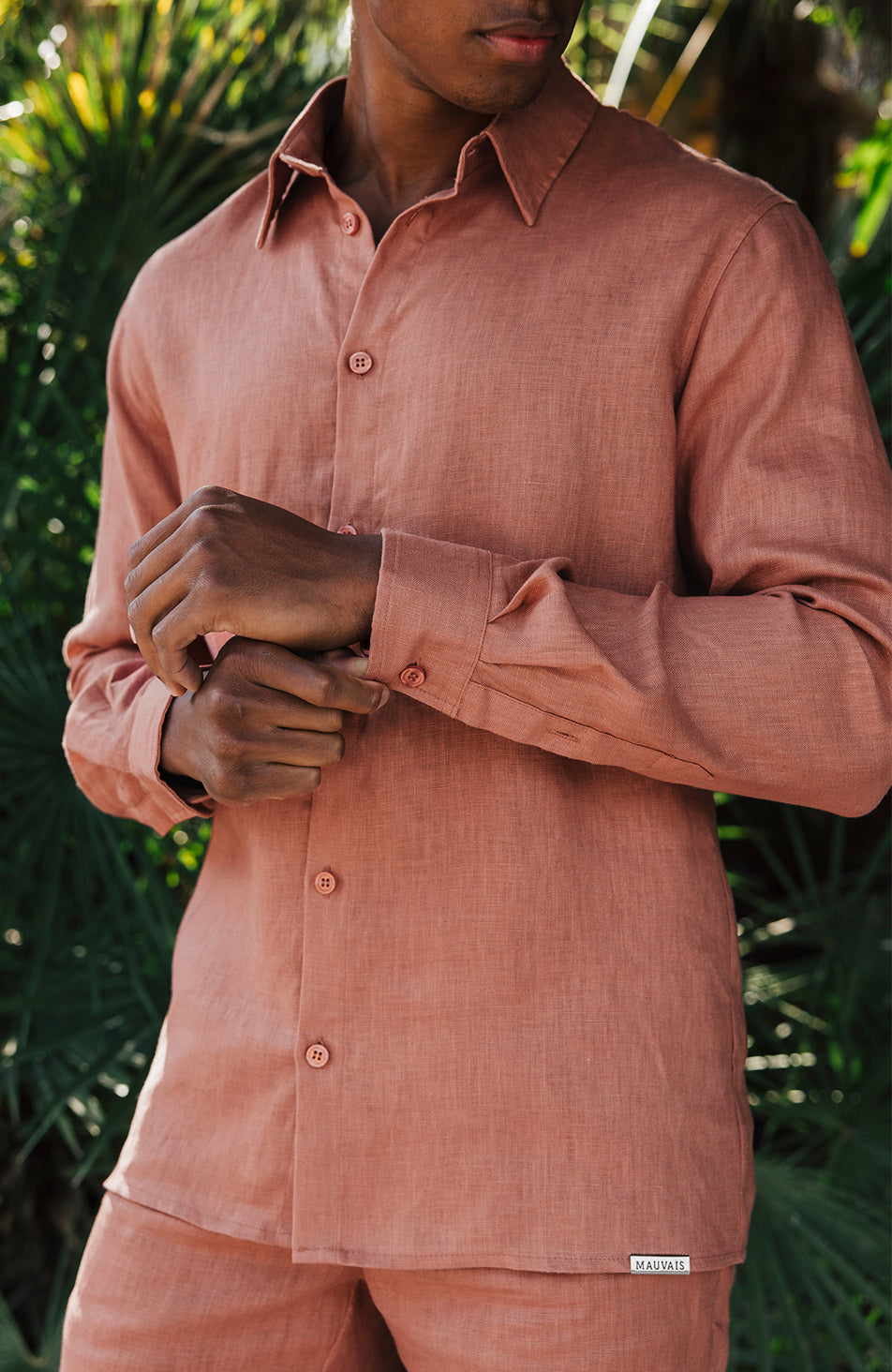 Nammos Pure Linen Tailored Shirt in Canyon