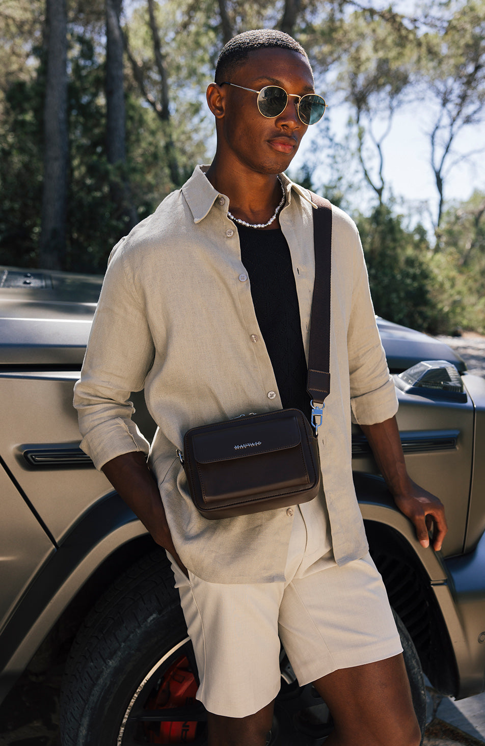 Zamas Pointelle Vest in Black