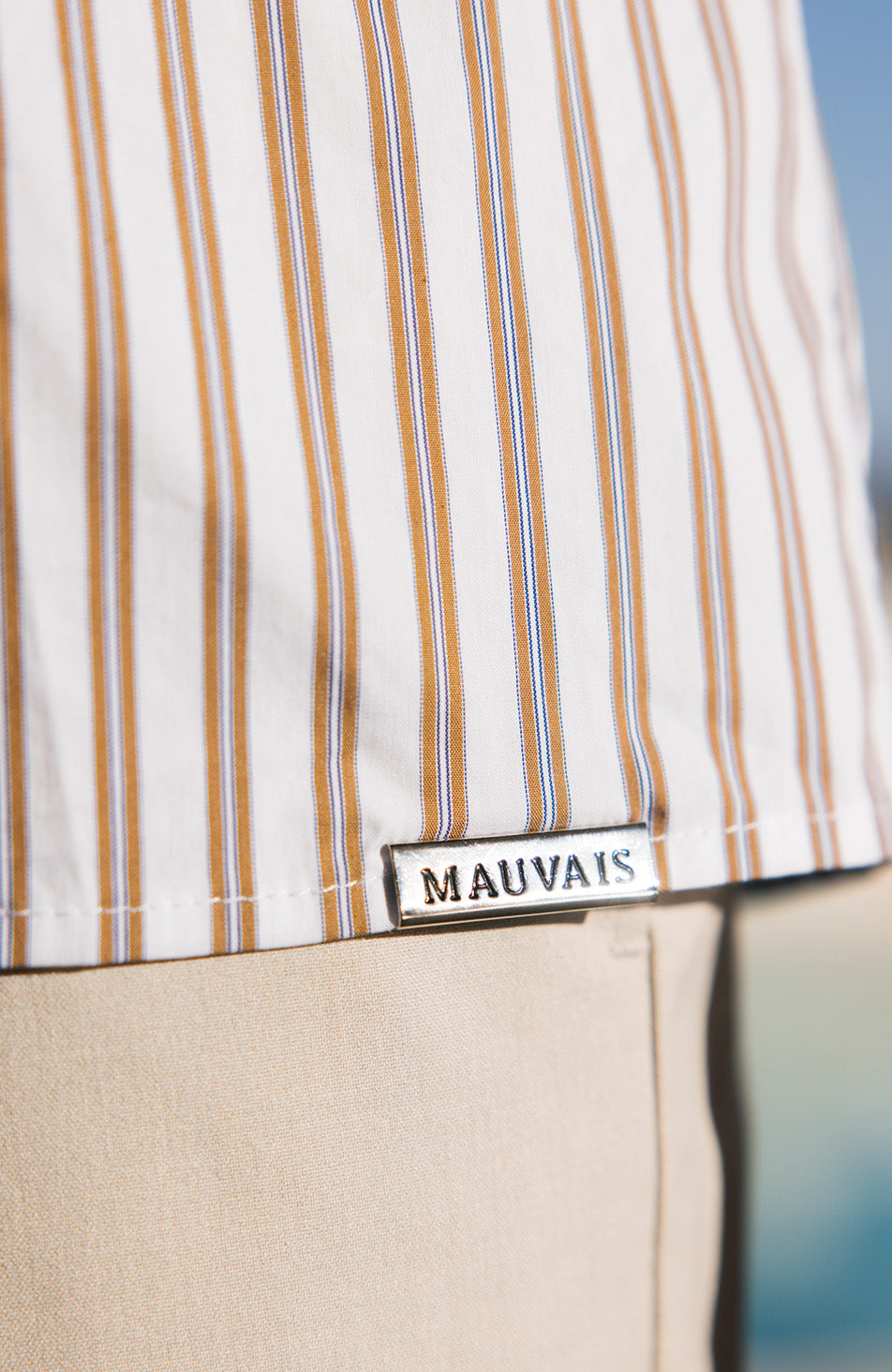 Portofino Poplin Long Sleeve Stretch Shirt in Brown