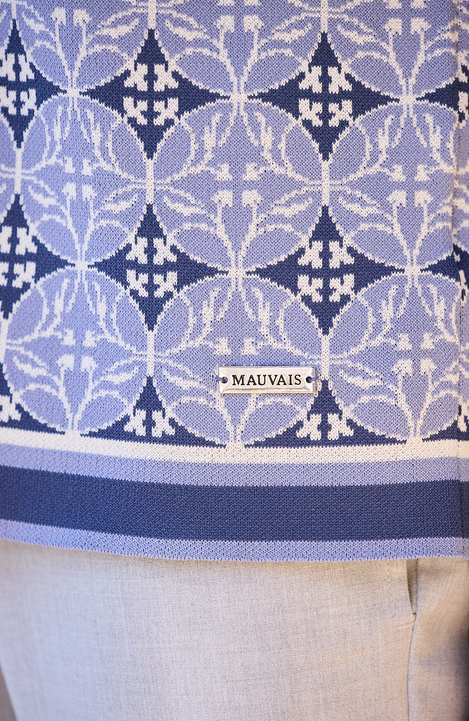 Cabo Slim Knit Shirt in Blue