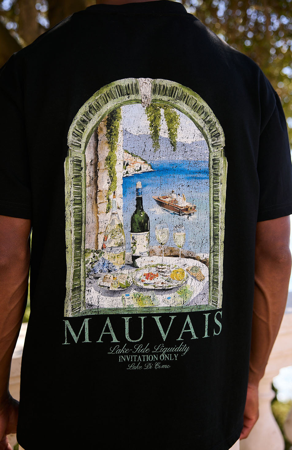 Lake-side Liquidity Oversized Tee in Black