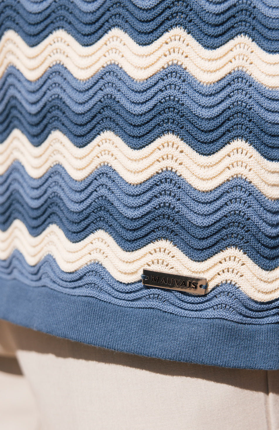 Aruba Textured Relaxed Fit Knitted Shirt in Blue