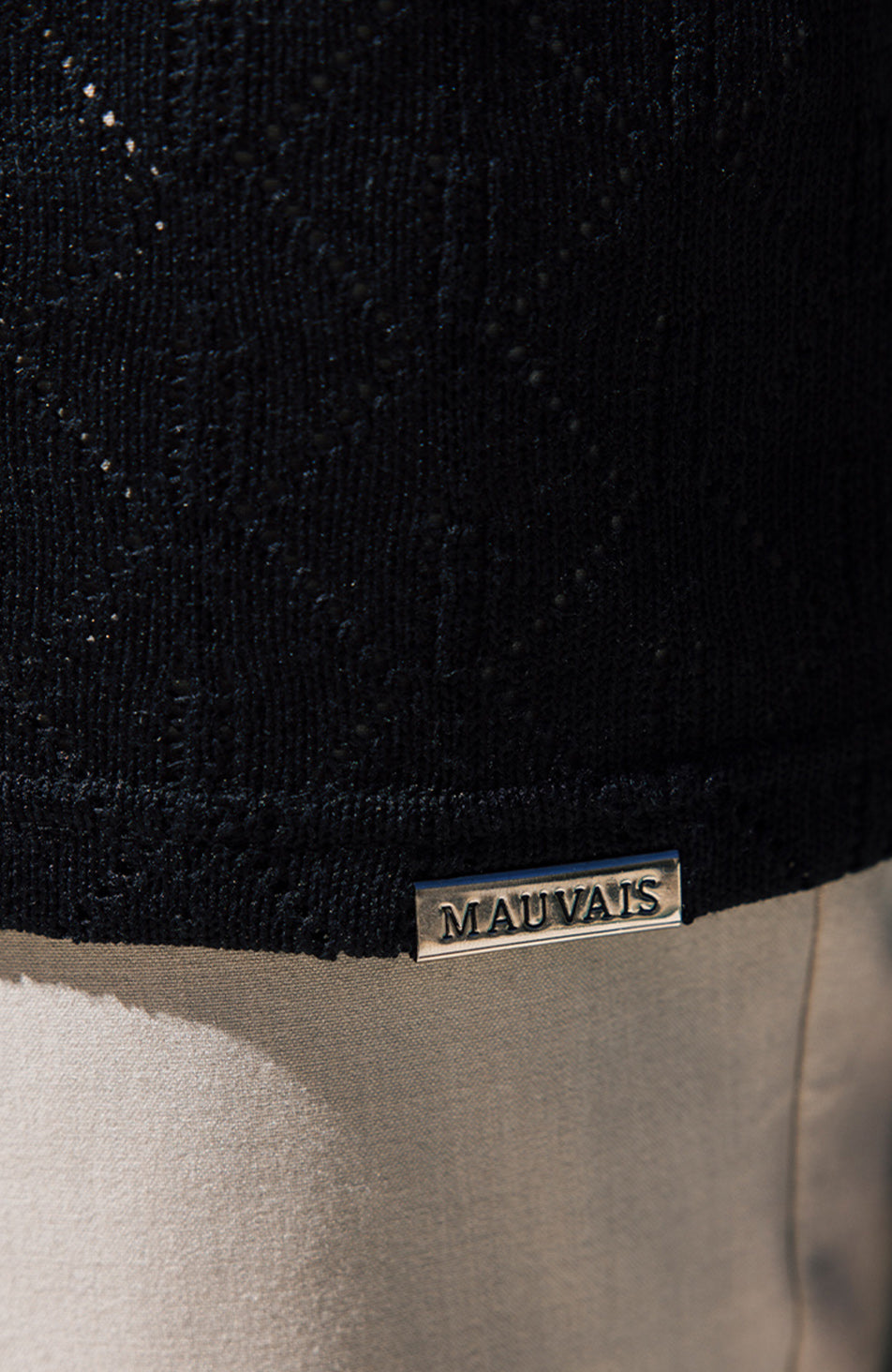 Zamas Pointelle Vest in Black