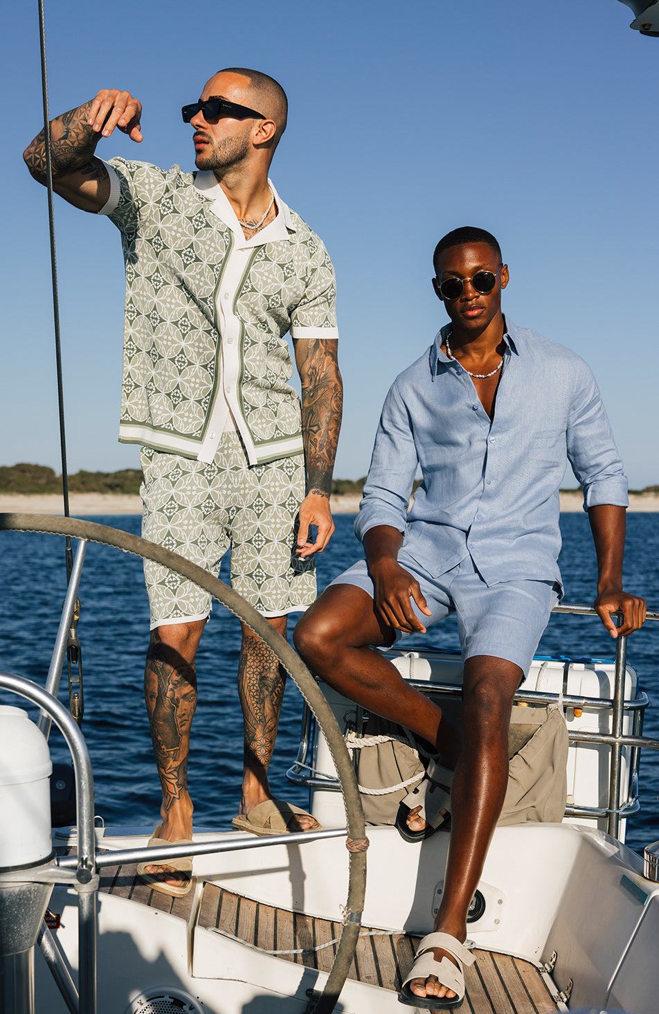 Cabo Knit Shorts in Green