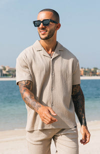 Eivissa Relaxed Shirt Fit in Taupe