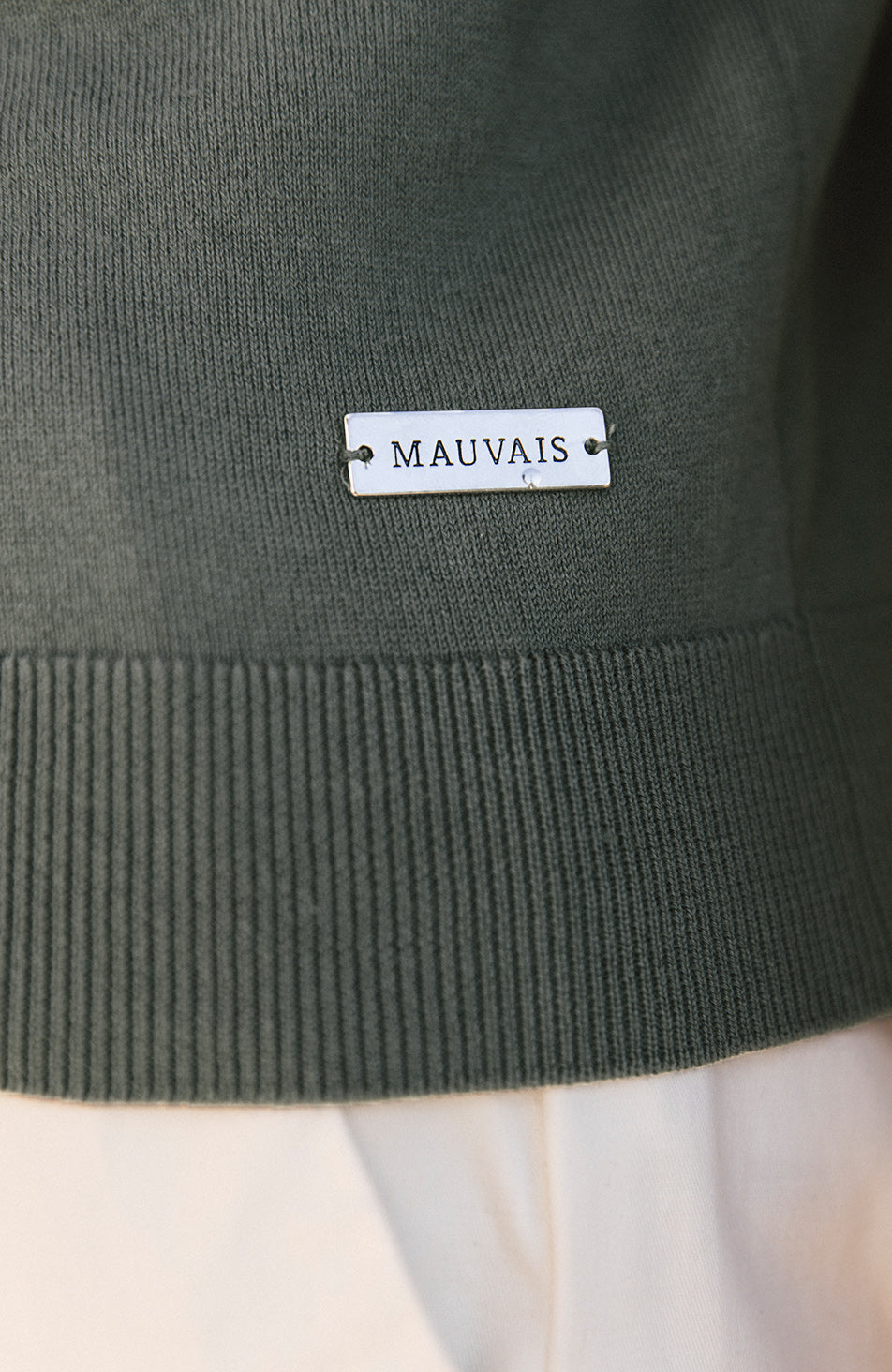 Franco Slim Knit Tee in Khaki