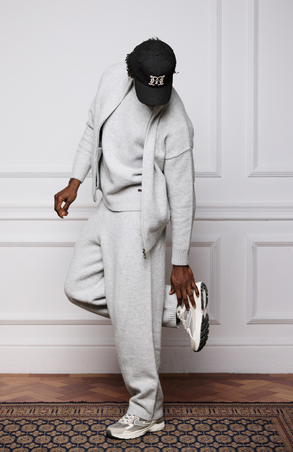 Monogram Montreux Knit Jogger in Grey