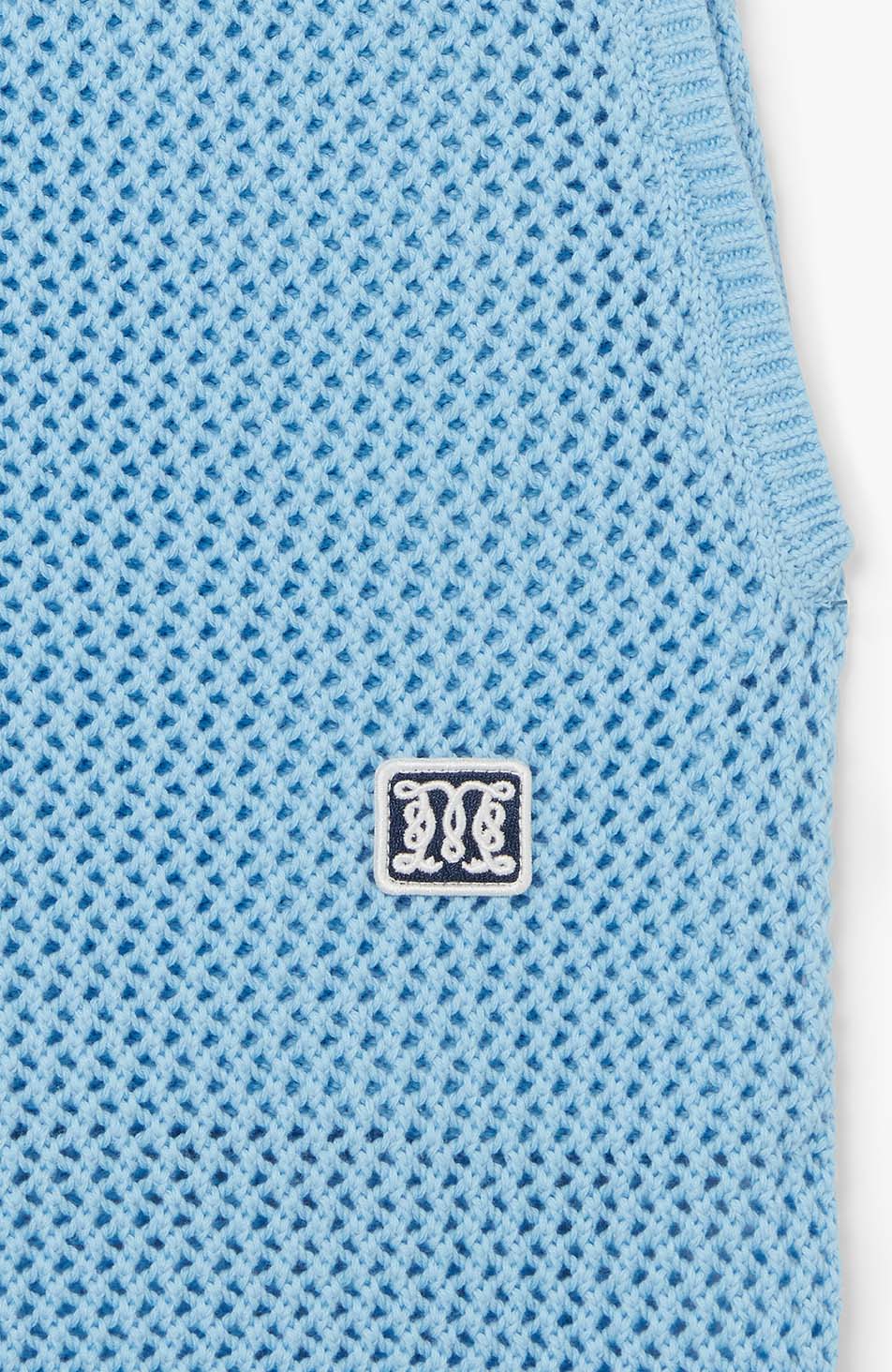 Malibu Cotton Crochet Shorts in Blue