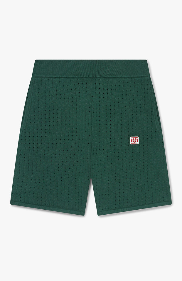 Marmont Pointelle Knitted Shorts Green