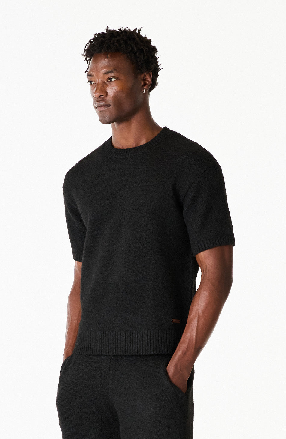 Monogram Montreux Knit T-Shirt in Black