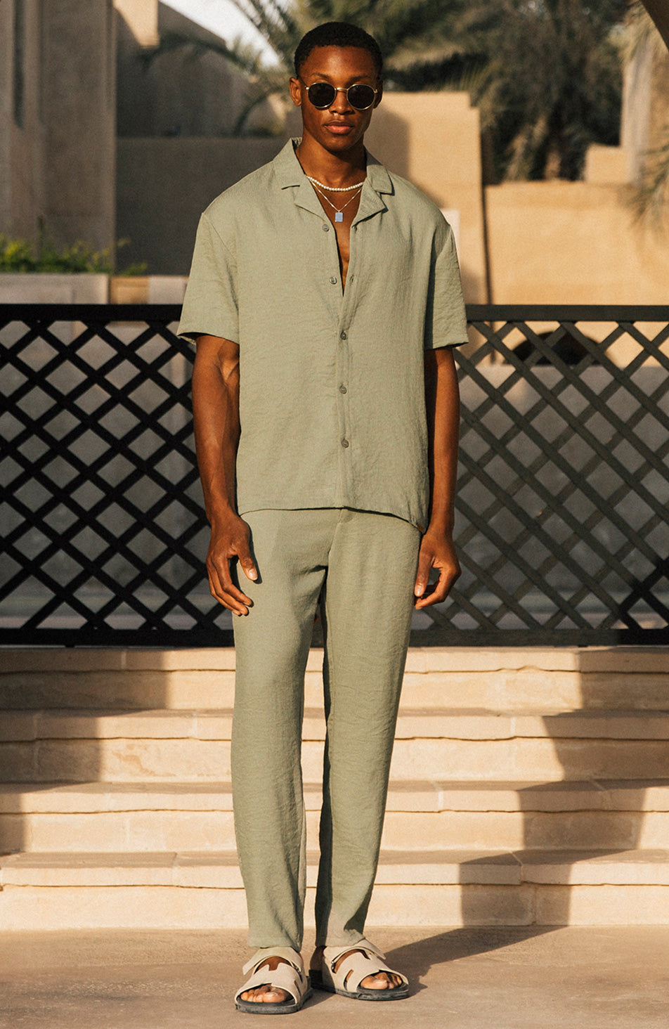 Fiorano Relaxed Fit Pants in Sage
