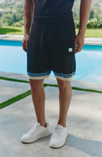 Malibu Cotton Crochet Shorts in Black