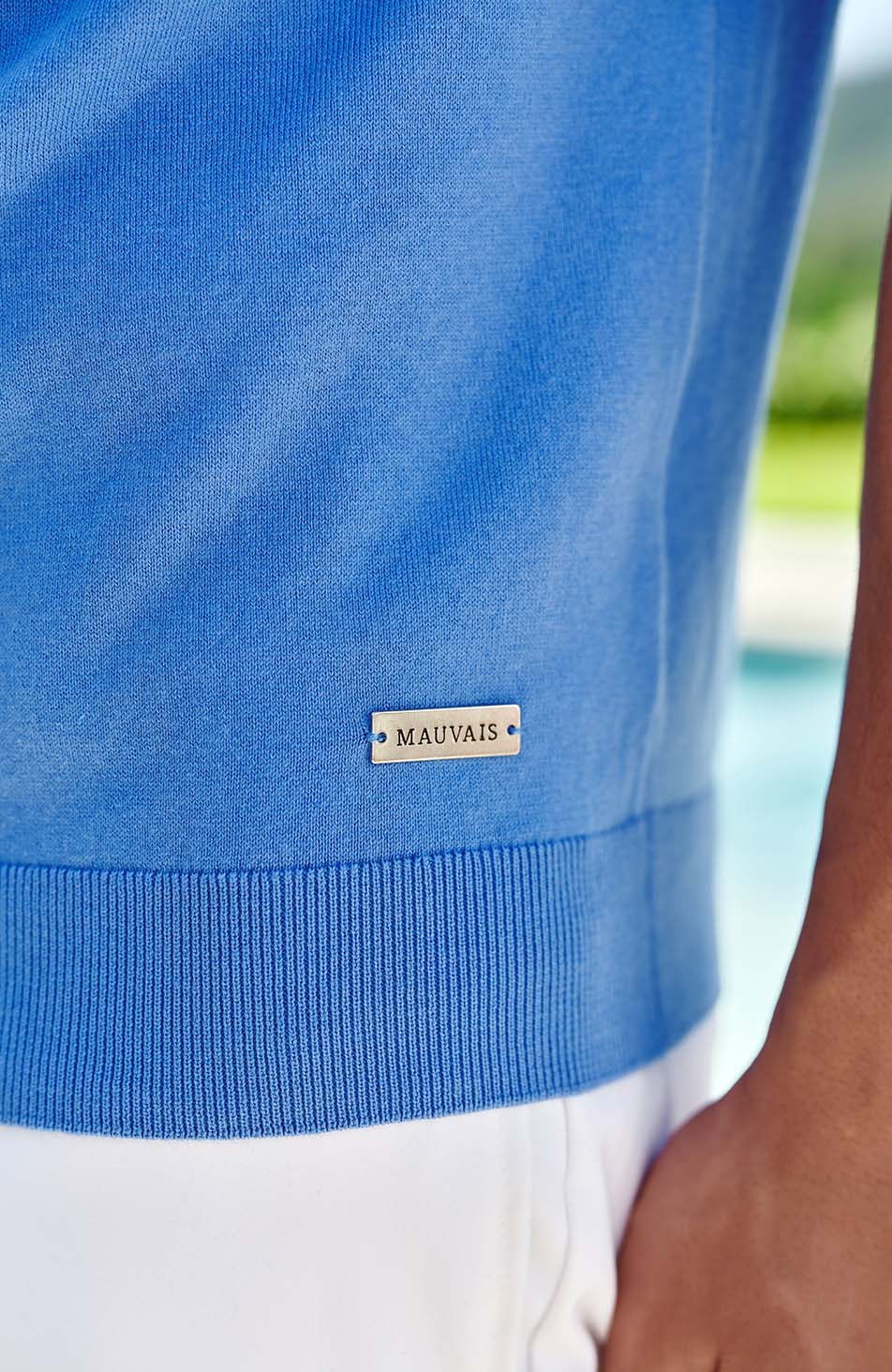 Franco Slim Knit Tee in Blue