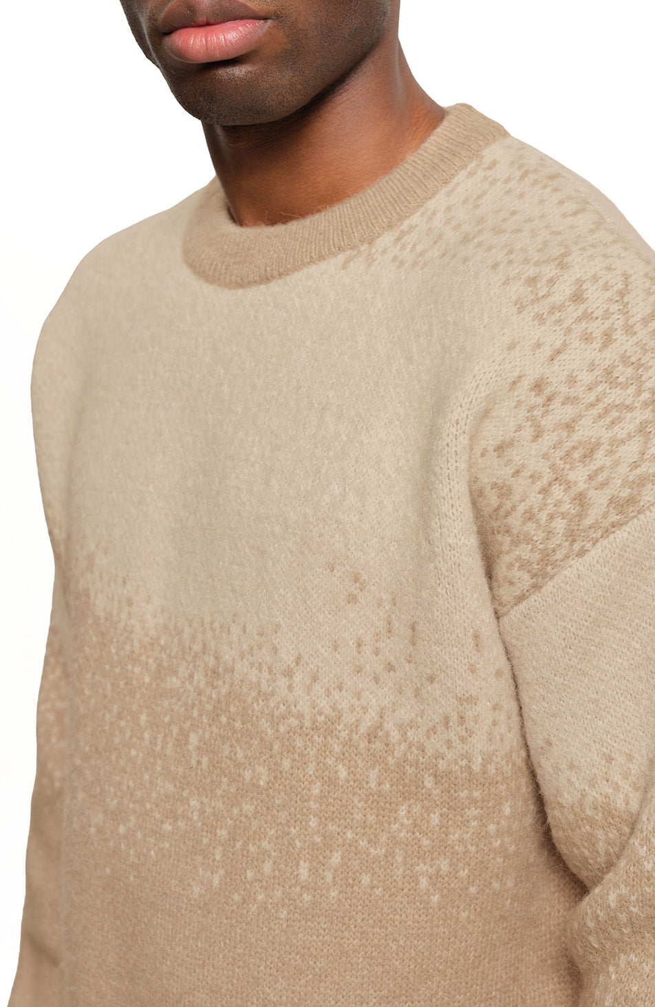 Salvador Ombre Knit Sweater in Beige