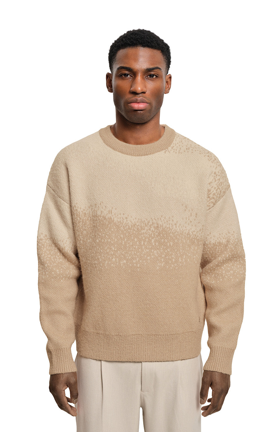 Salvador Ombre Knit Sweater in Beige