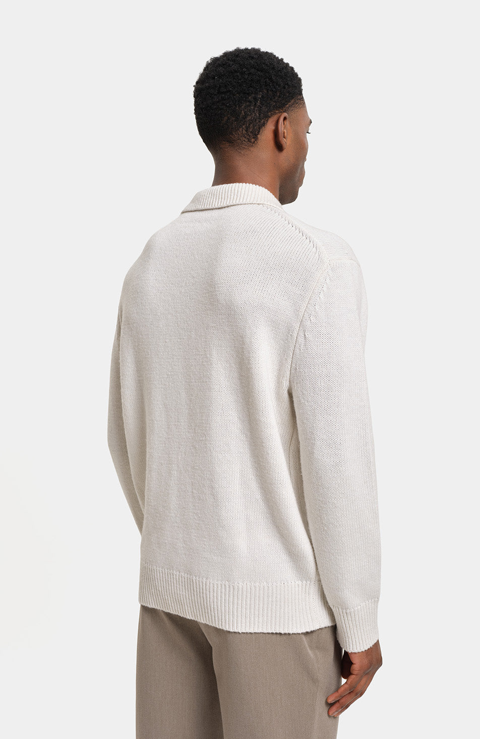Harlem Knitted Jumper in Ecru