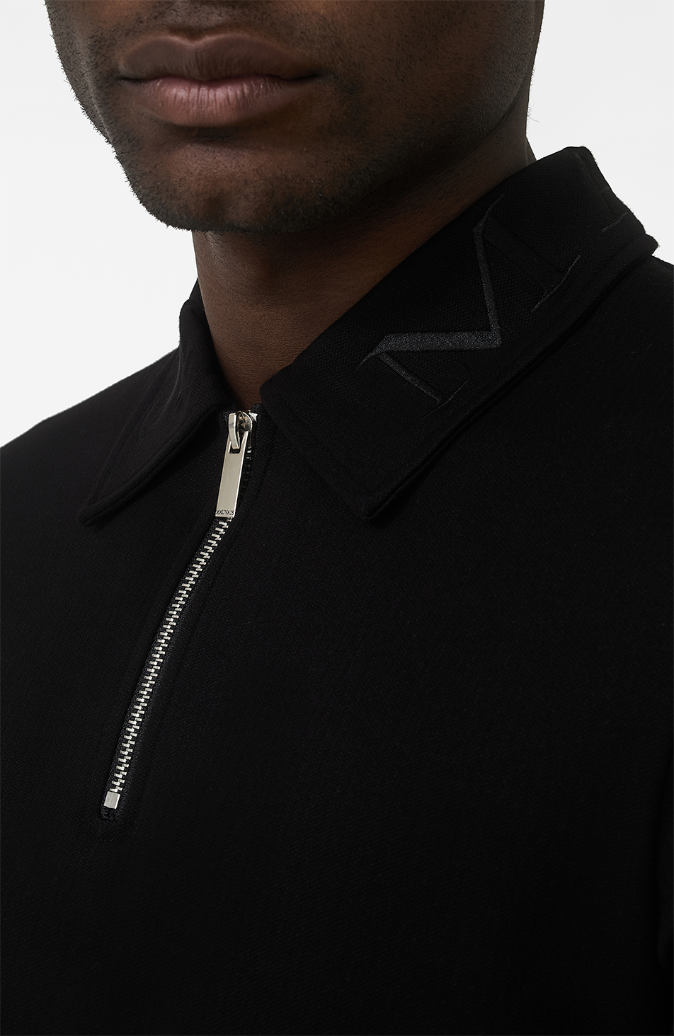 Signature Embroidery Logo Polo in Black