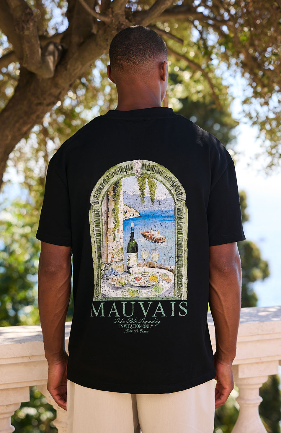 Lake-side Liquidity Oversized Tee in Black