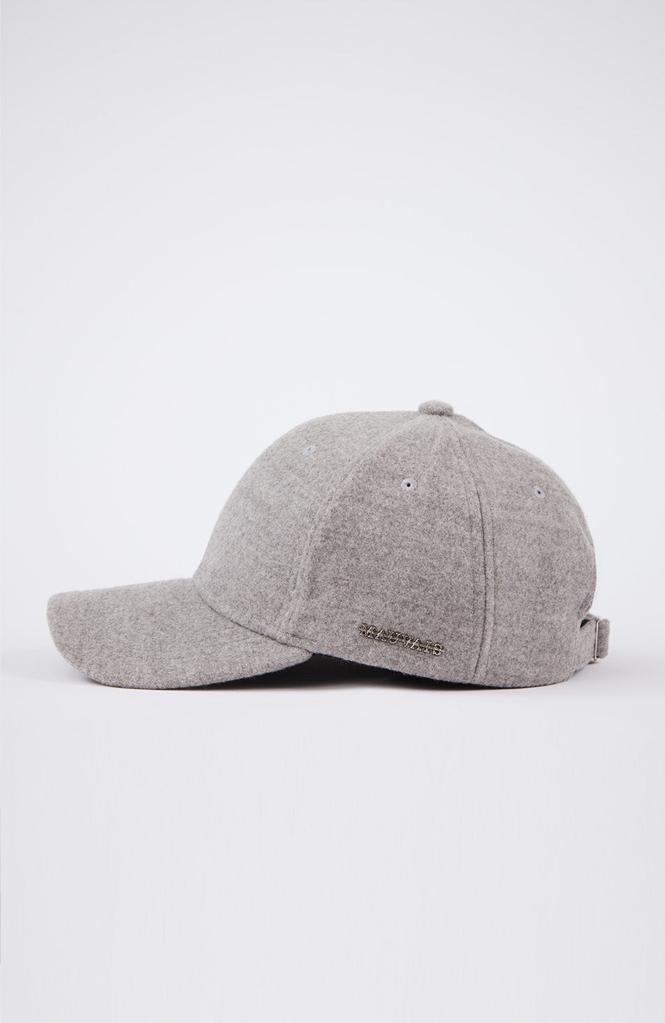 Melton Wool Cap in Light Grey