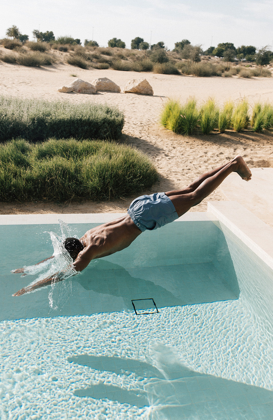 Nero Swim Shorts In Storm Blue