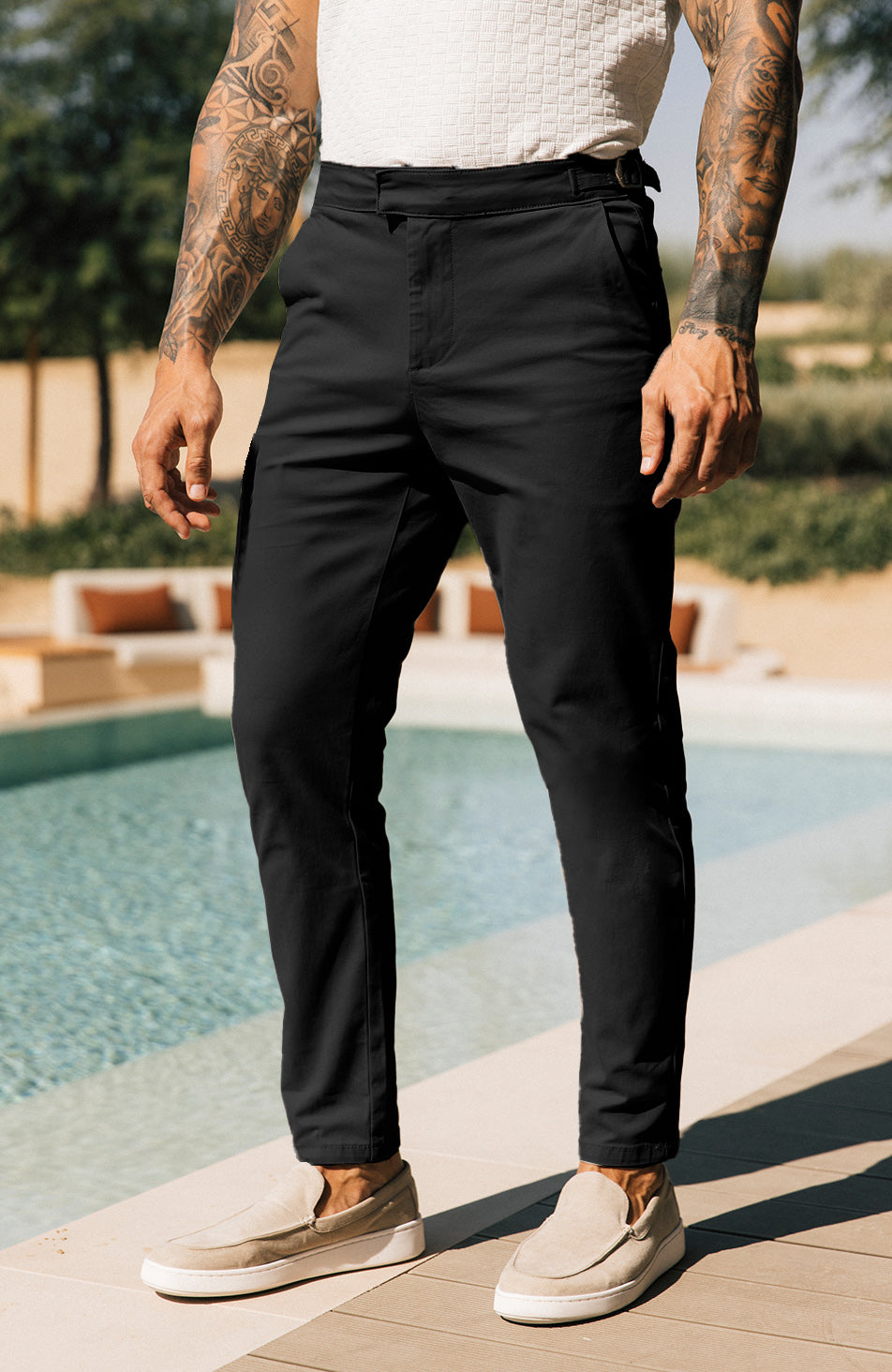 Beaufort Stretch Chinos in Black