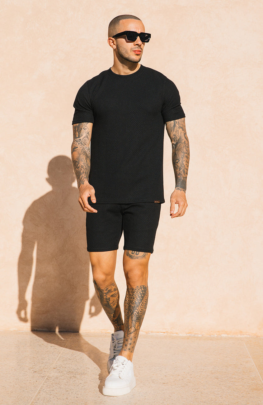 Cedro Knit Shorts in Black