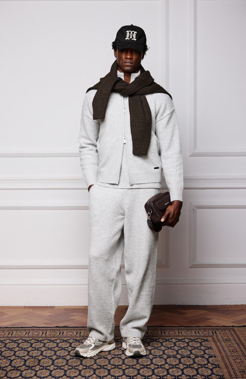 Monogram Montreux Knit Jogger in Grey
