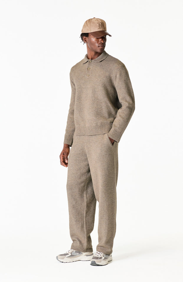 Monogram Montreux Knit Jogger in Taupe
