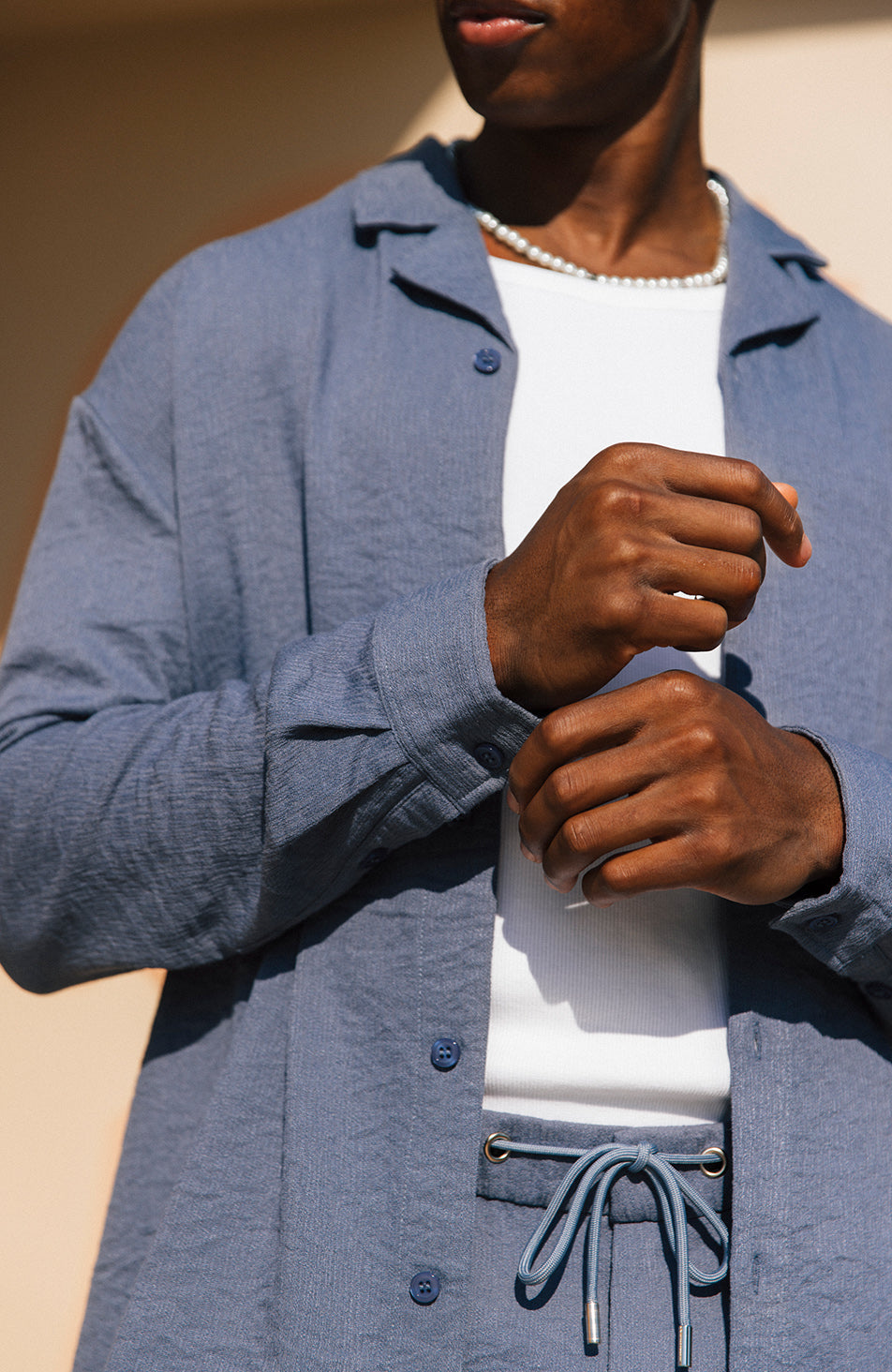 Fiorano Long Sleeve Relaxed Fit Shirt in Storm