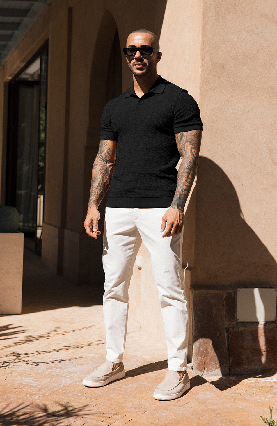 Nerano Slim Polo in Black