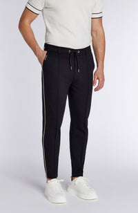 Lowell Slim Piping Pants in Black