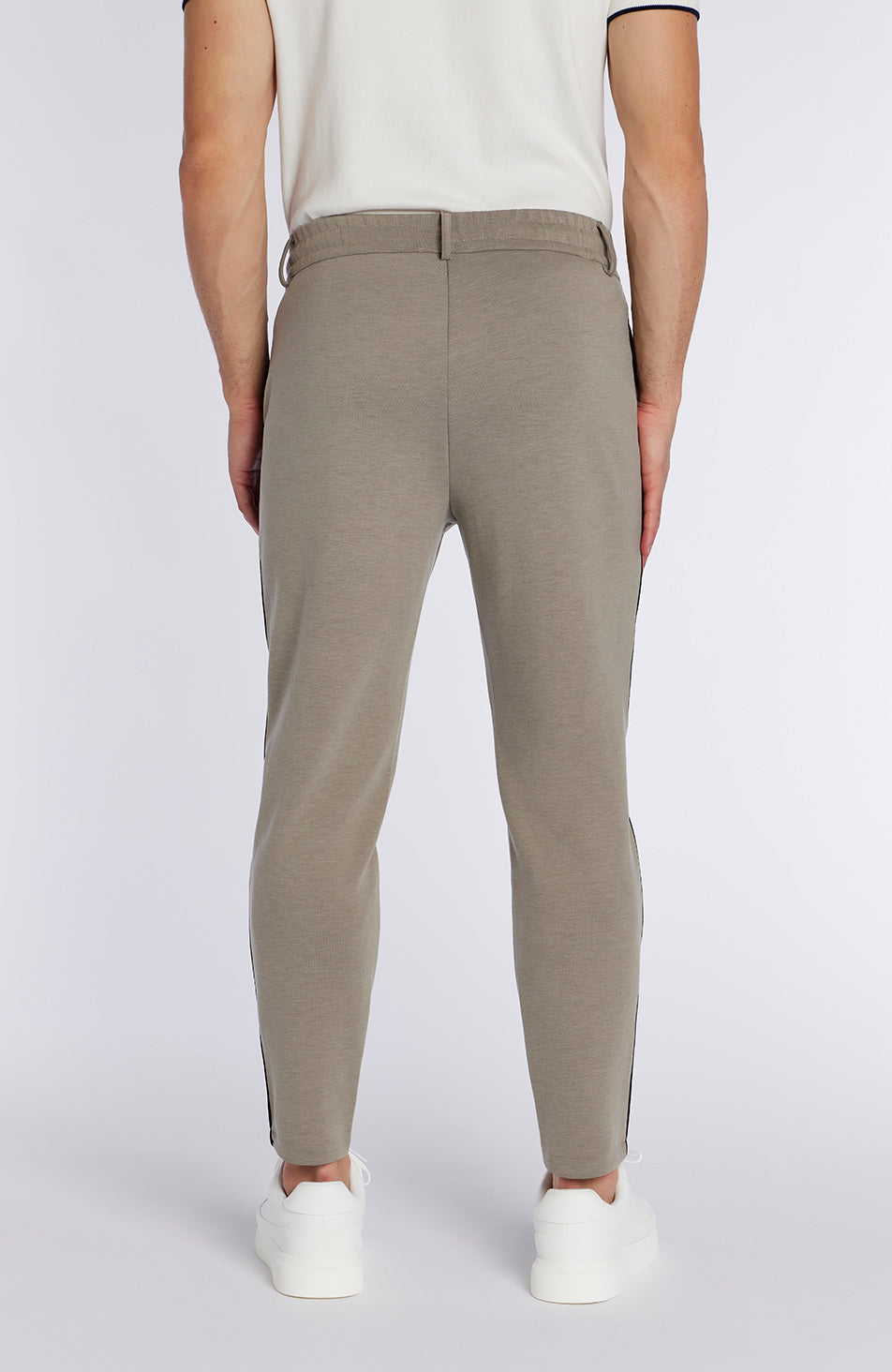 Lowell Slim Piping Pants in Taupe