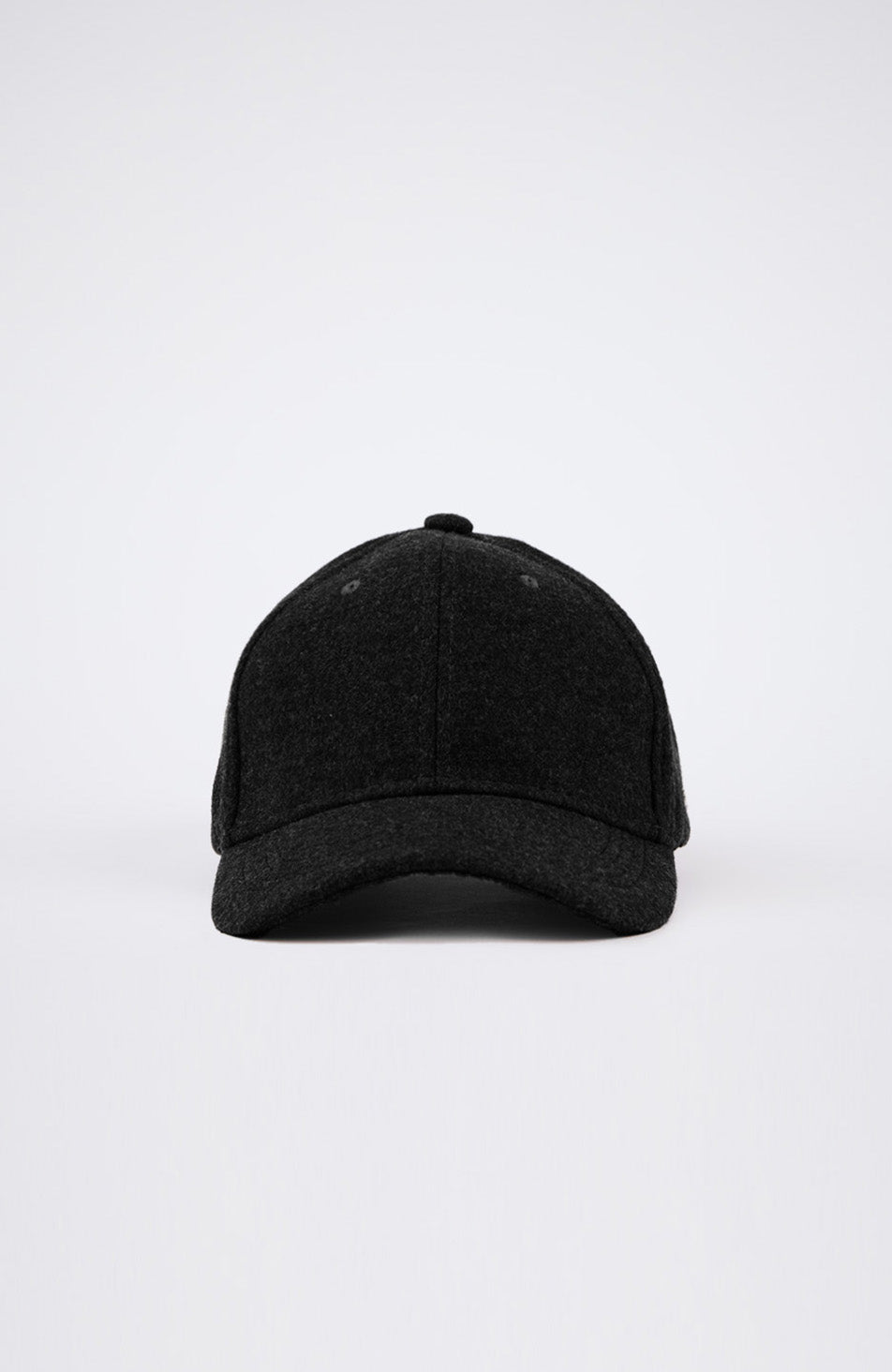 Melton Wool Cap in Black