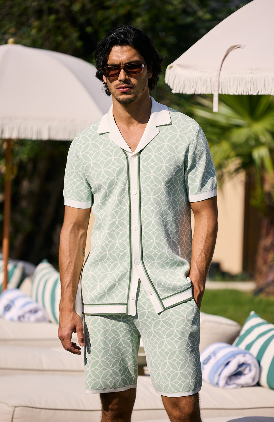 Solato Jacquard Knit Short in Mint