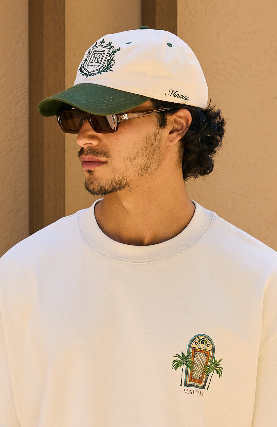 Hills Crest Trucker Cap in Green and White