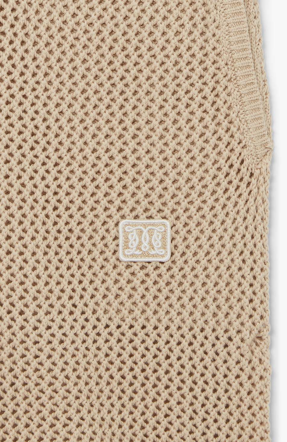 Malibu Cotton Crochet Shorts in Beige