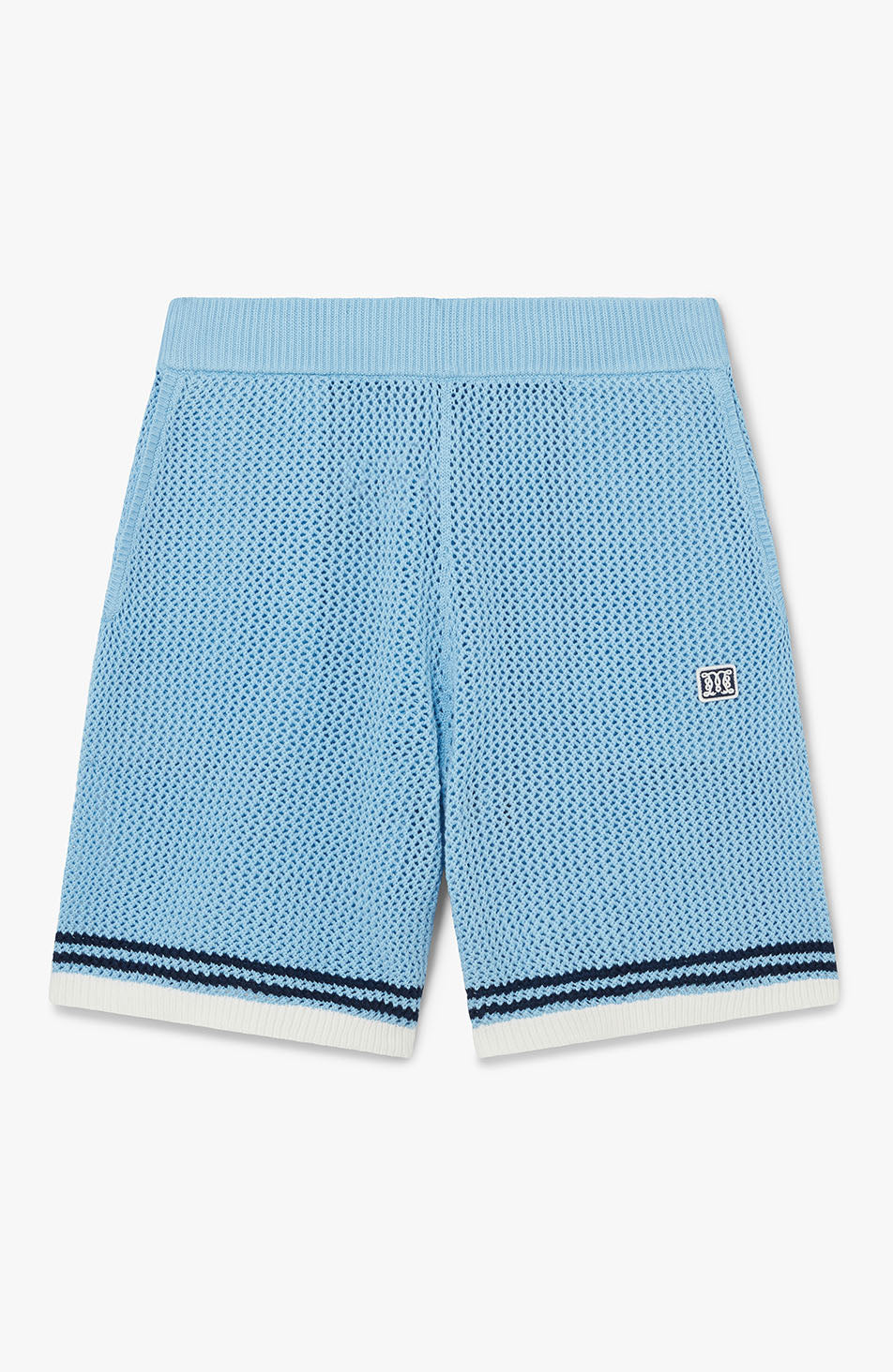 Malibu Cotton Crochet Shorts in Blue