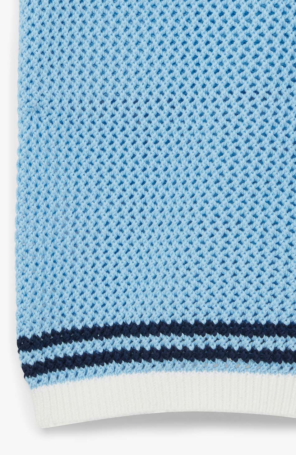 Malibu Cotton Crochet Shorts in Blue