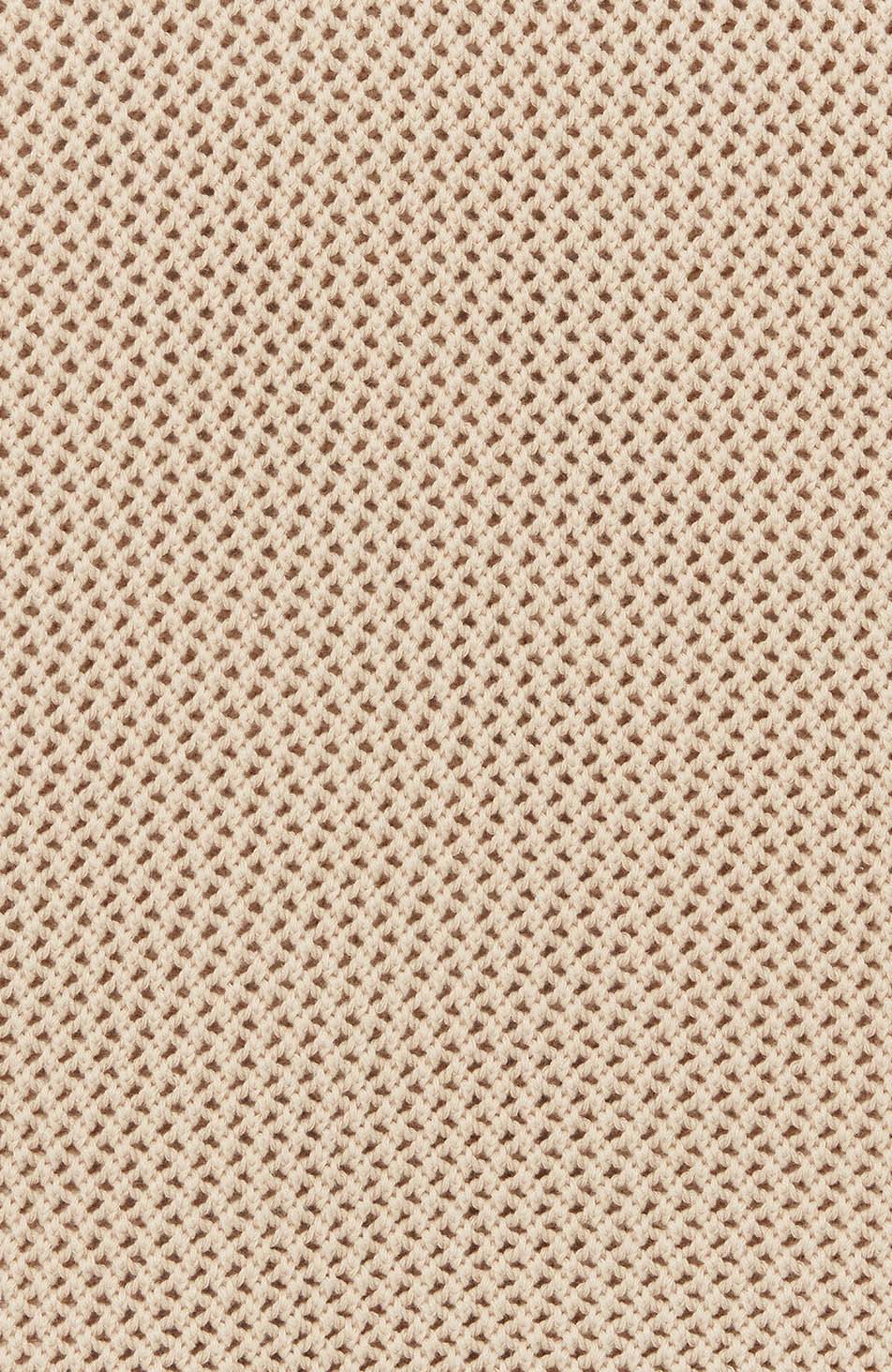 Malibu Cotton Short Sleeve Crochet T-shirt in Beige