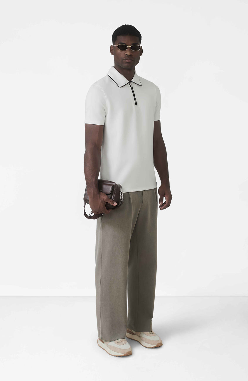 Signature Slim Tipping Polo in White