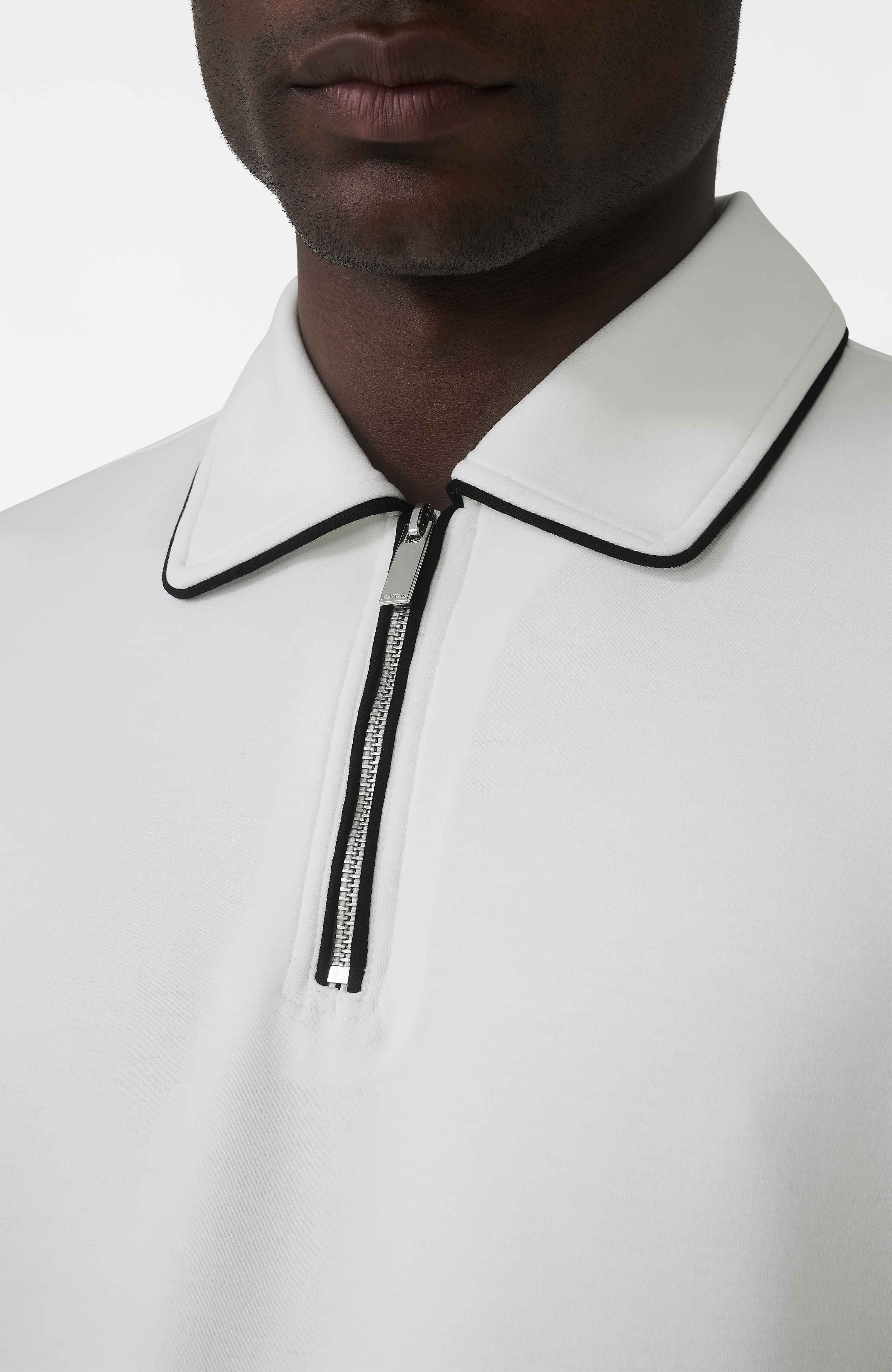 Signature Slim Tipping Polo in White