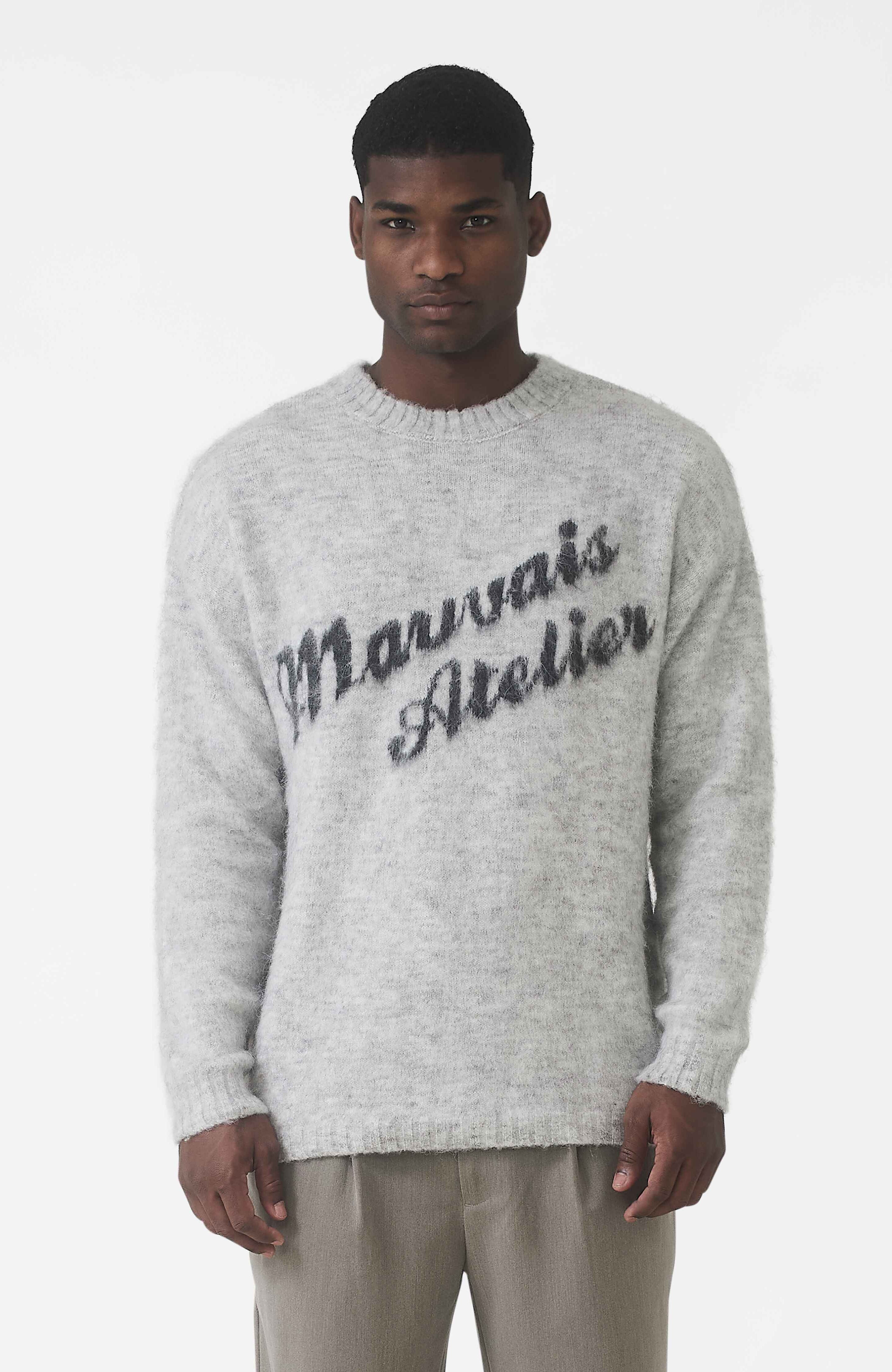 Atelier Oversized Brushed Knit Jumper in Grey