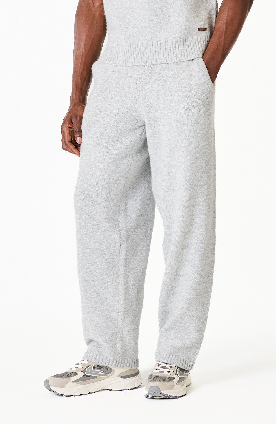 Monogram Montreux Knit Jogger in Grey
