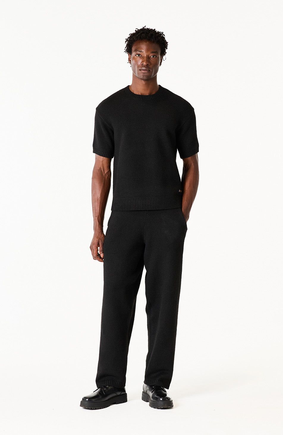 Monogram Montreux Knit Tee in Black