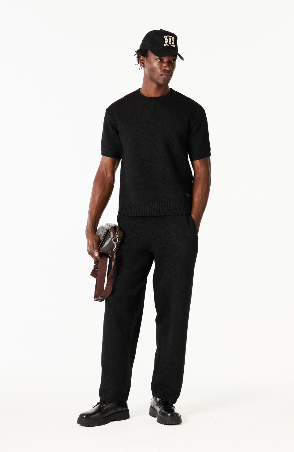 Monogram Montreux Knit T-Shirt in Black