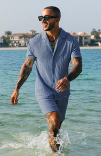 Eivissa Relaxed Fit Shirt in Storm Blue