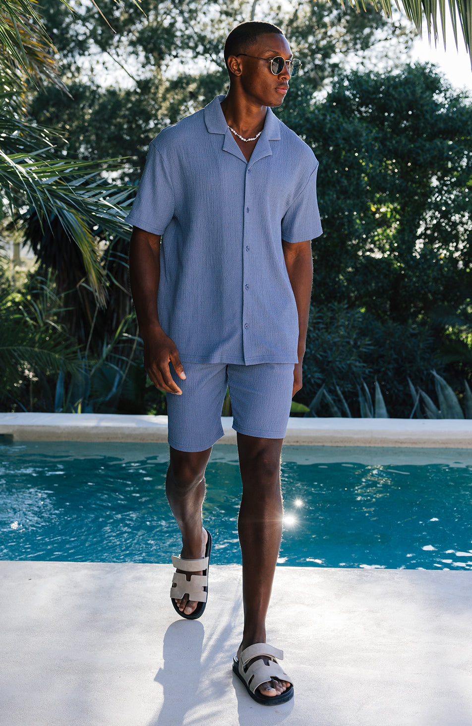 Eivissa Relaxed Fit Shirt in Storm Blue